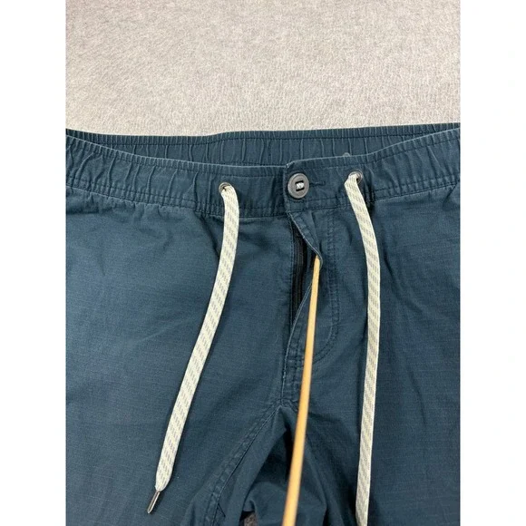 Vuori Ripstop Climbing Hiking Organic Cotton Pants (Men's Large) Blue